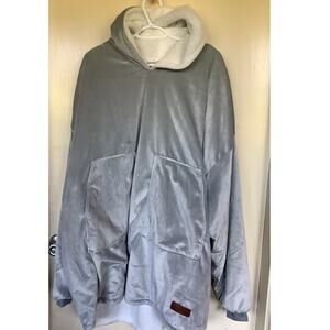 The Comfy cozy grey wearable blanket hoodie with pocket
